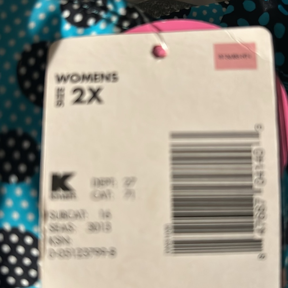 Joe Boxer NWT Blue and black Polka Dot Women's plus size Tankini size 2X - Picture 5 of 5